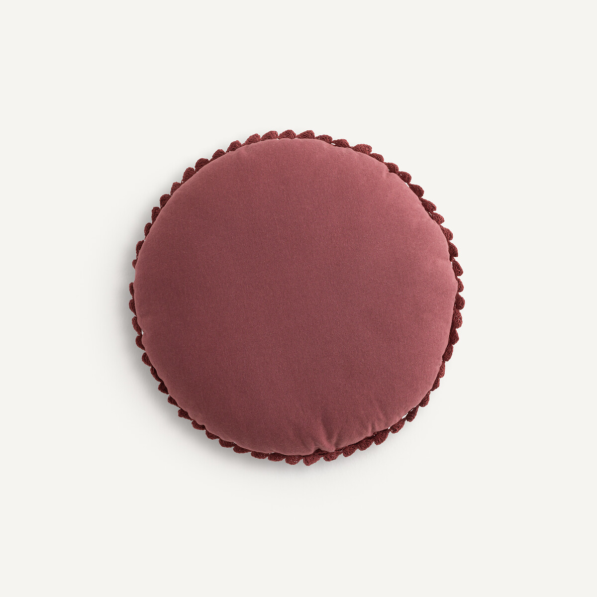 Rond gehaakt katoenen kussen, LAURIAN multicolor, LA REDOUTE INTERIEURS
