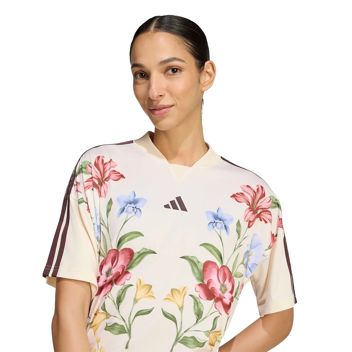 Robe longue imprimée FARM RIO beige/imprimé fleurs, ADIDAS SPORTSWEAR