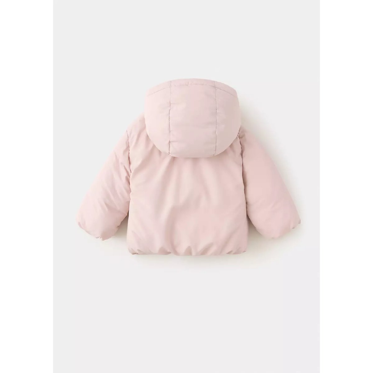 Anorak matelassé imitation fourrure rose, MANGO BABY