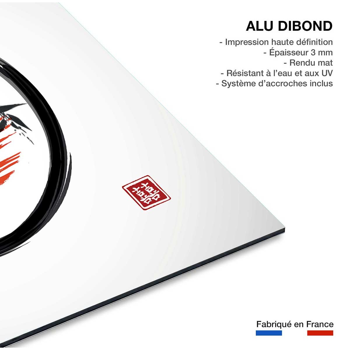 Tableau zen circle japon et bambous tableau alu dibond, HEXOA
