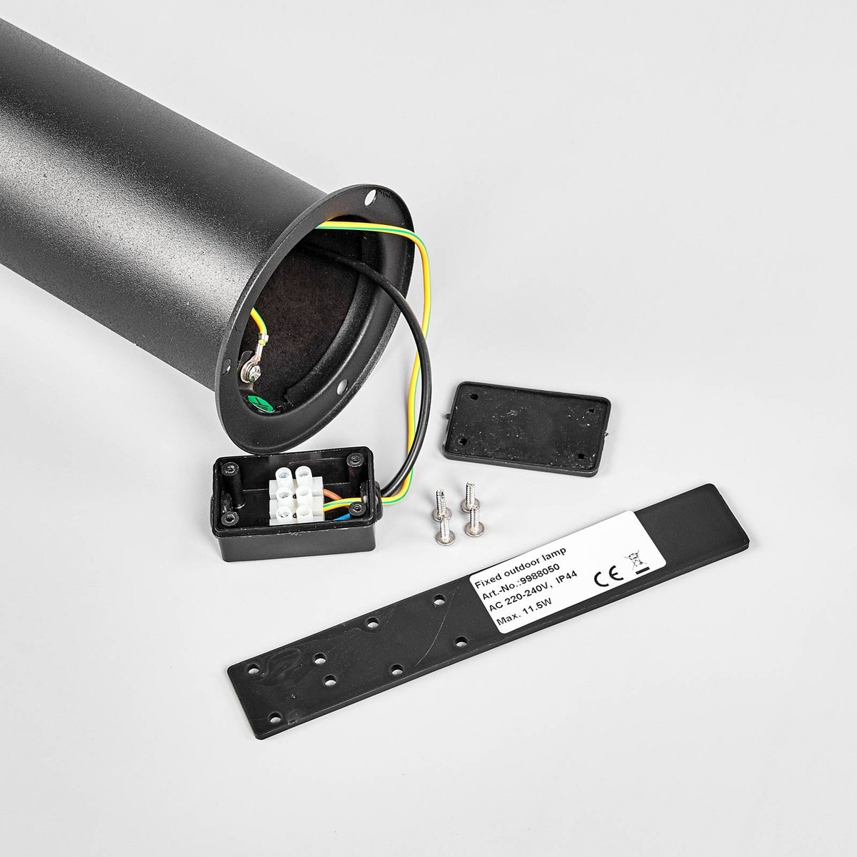 Luminaire extérieur en inox moderneLED noir, transparent, LINDBY