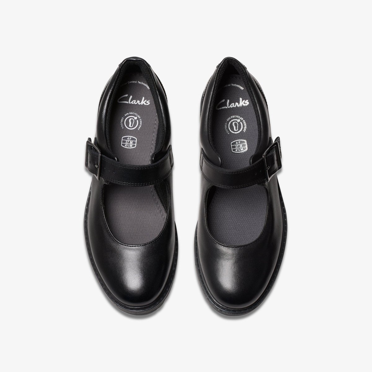 Ballerines Cuir Coupe Large LOXHAM WALK Y noir, CLARKS