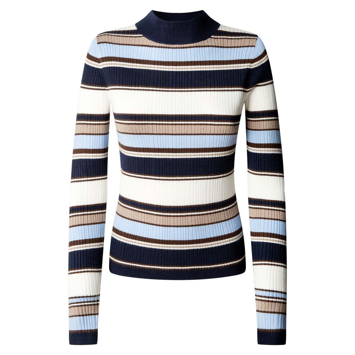 Pull À Col Perkins Côtelé bleu amiral, PEPE JEANS