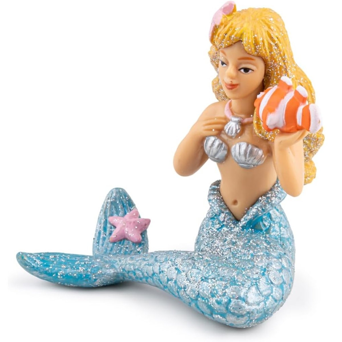 Figurine Sirène argentée bleu, PAPO