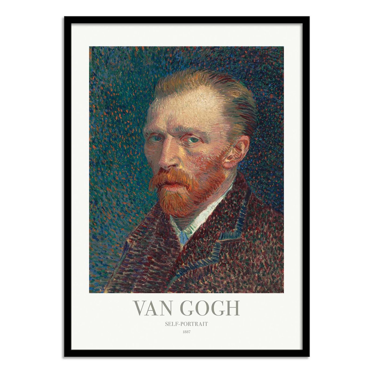 Affiche d'art - Self-Portrait - Vincent Van Gogh couleur unique, WALL EDITIONS