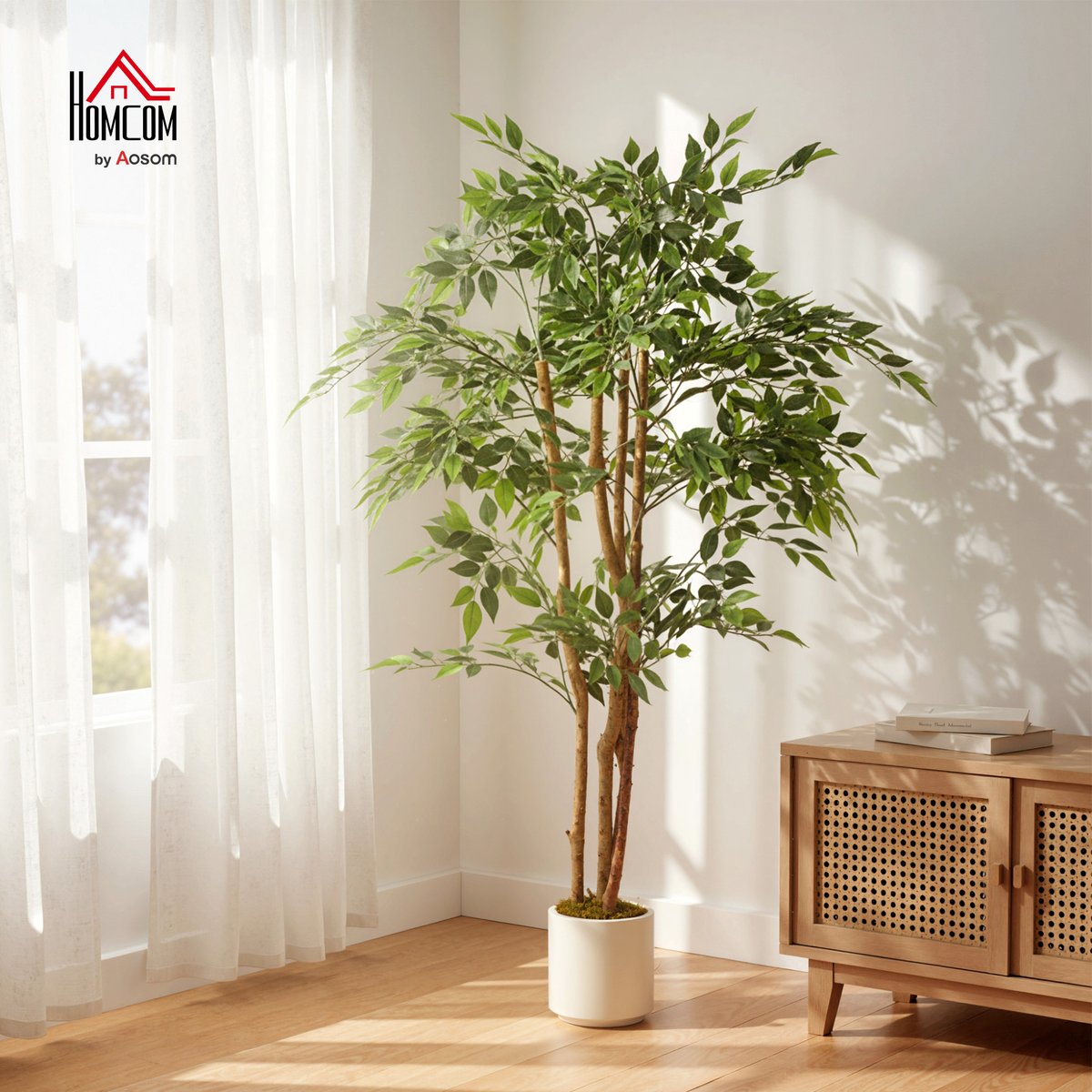 Plantes artificielles PEVA Vert vert, HOMCOM
