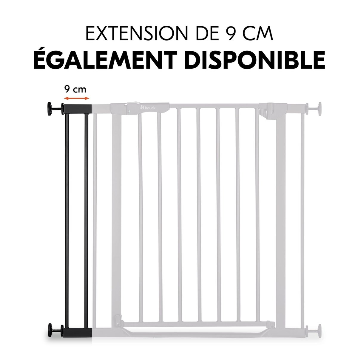 Extension barrière de sécurité noir, HAUCK