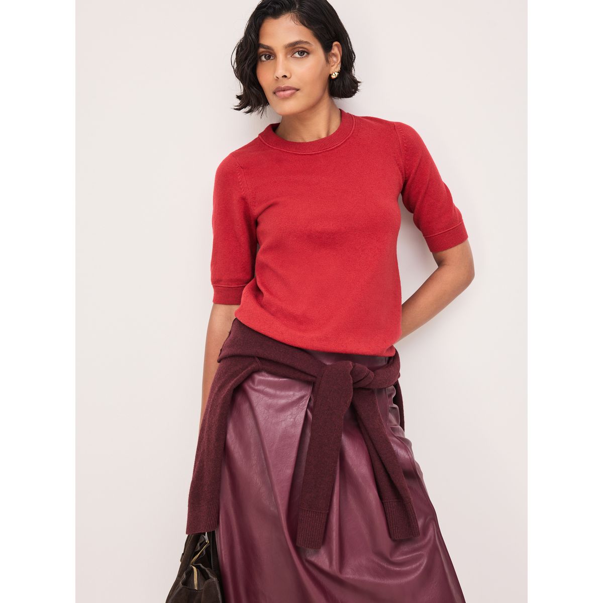 T-shirt maille ultra-douce rouge, NEXT