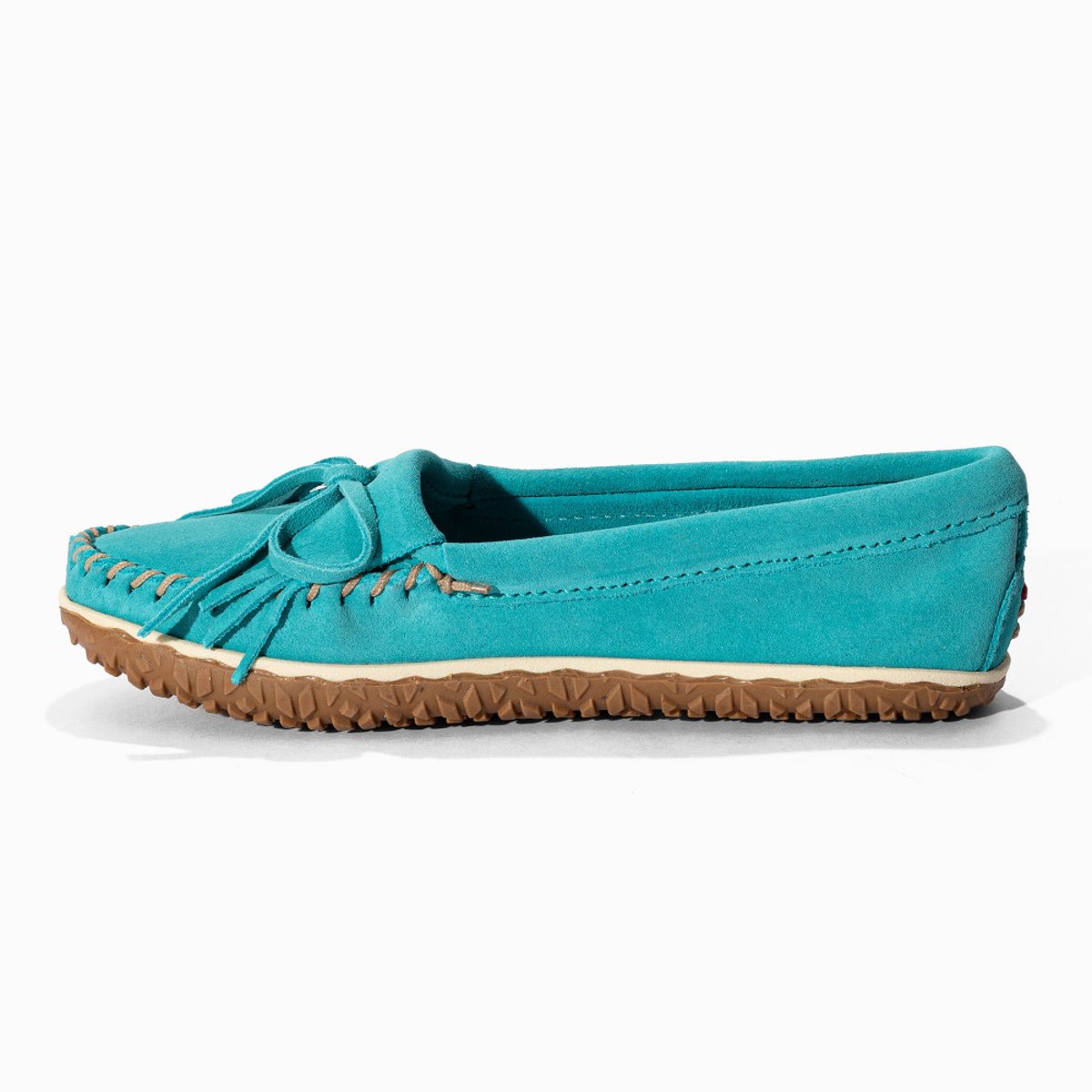 Mocassins en cuir Kilty Tread turquoise, MINNETONKA