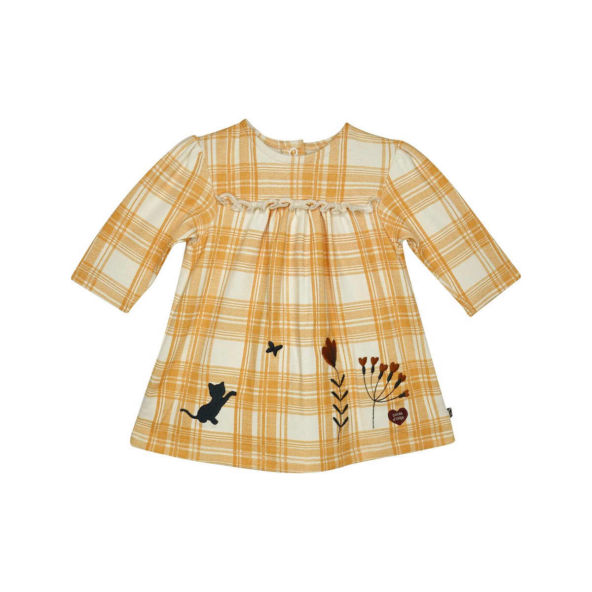 Robe + bandeau naissance france blanc, SUCRE D'ORGE