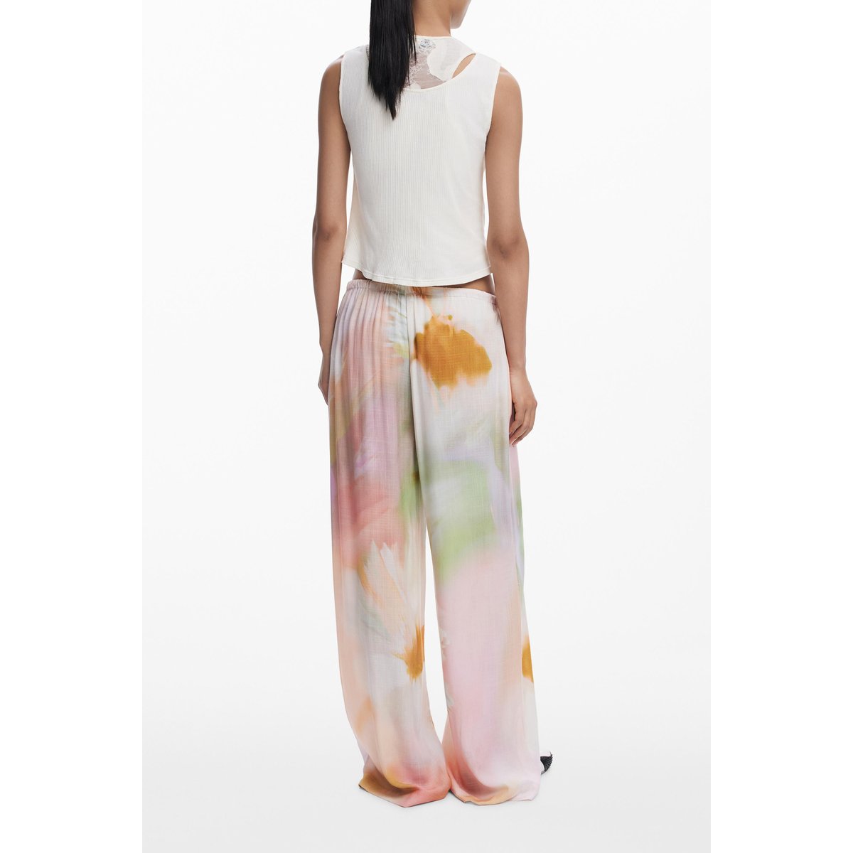 Pantalon fluide aquarelle multicolore, DESIGUAL