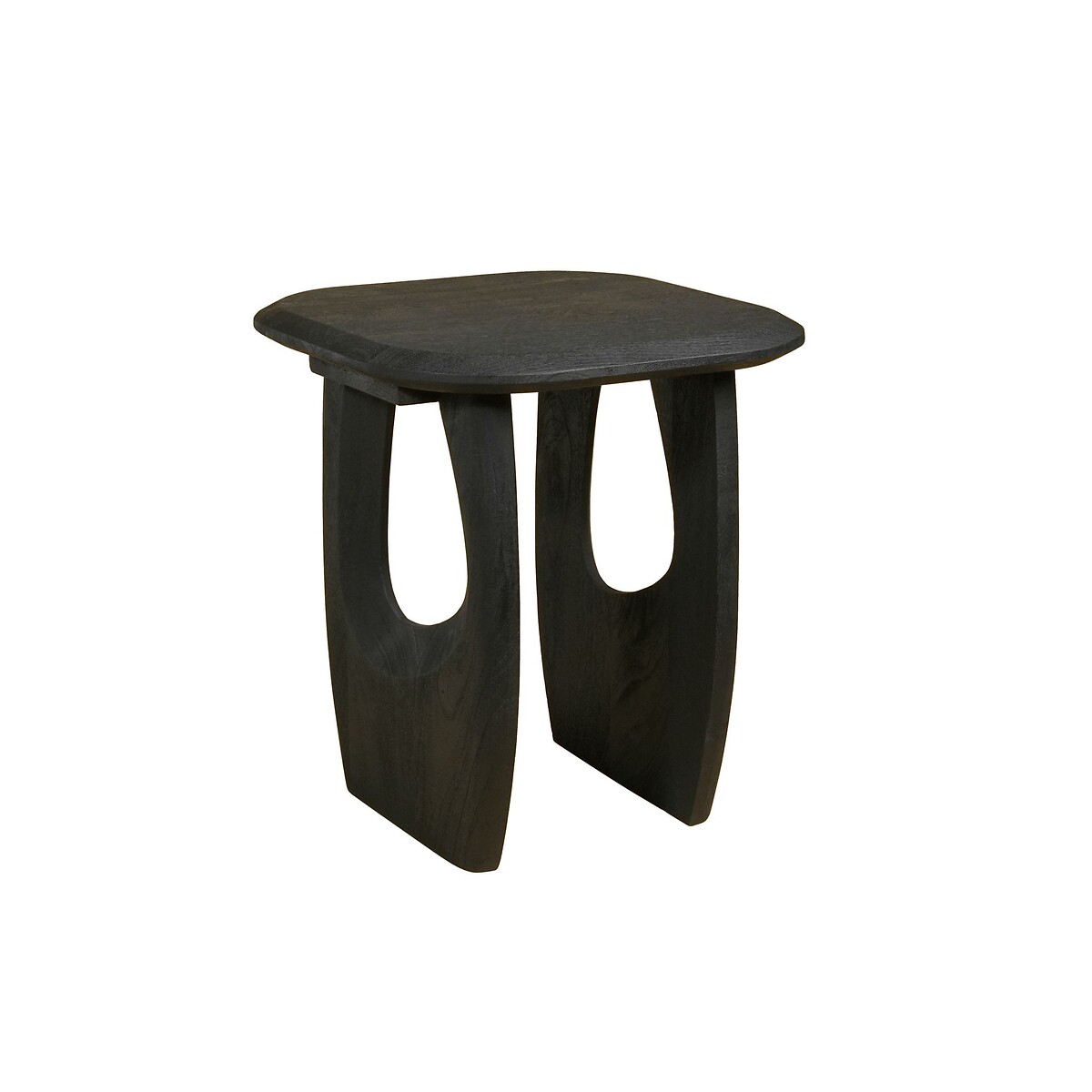 Shou Oval Mango Wood Side Table black, ÉDITÉ
