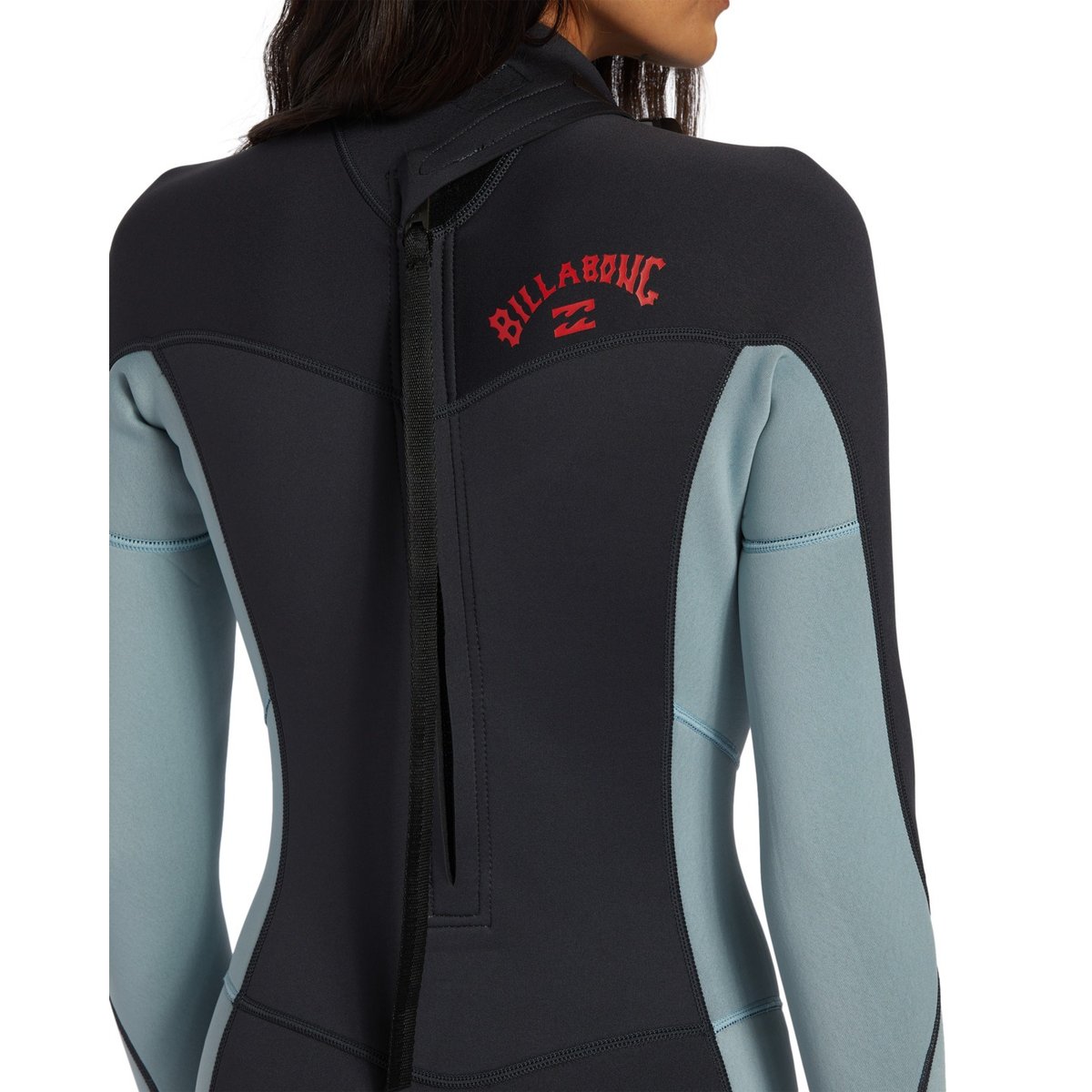 Combinaison de surf back zip 4/3MM FOIL noir washed black, BILLABONG