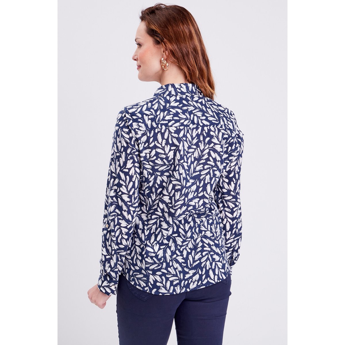 Chemise manches longues bleu foncé, BREAL