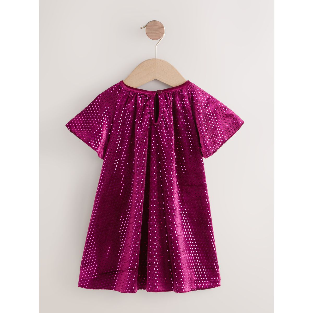 Robe de soirée en velours à sequins rouge bordeaux, NEXT