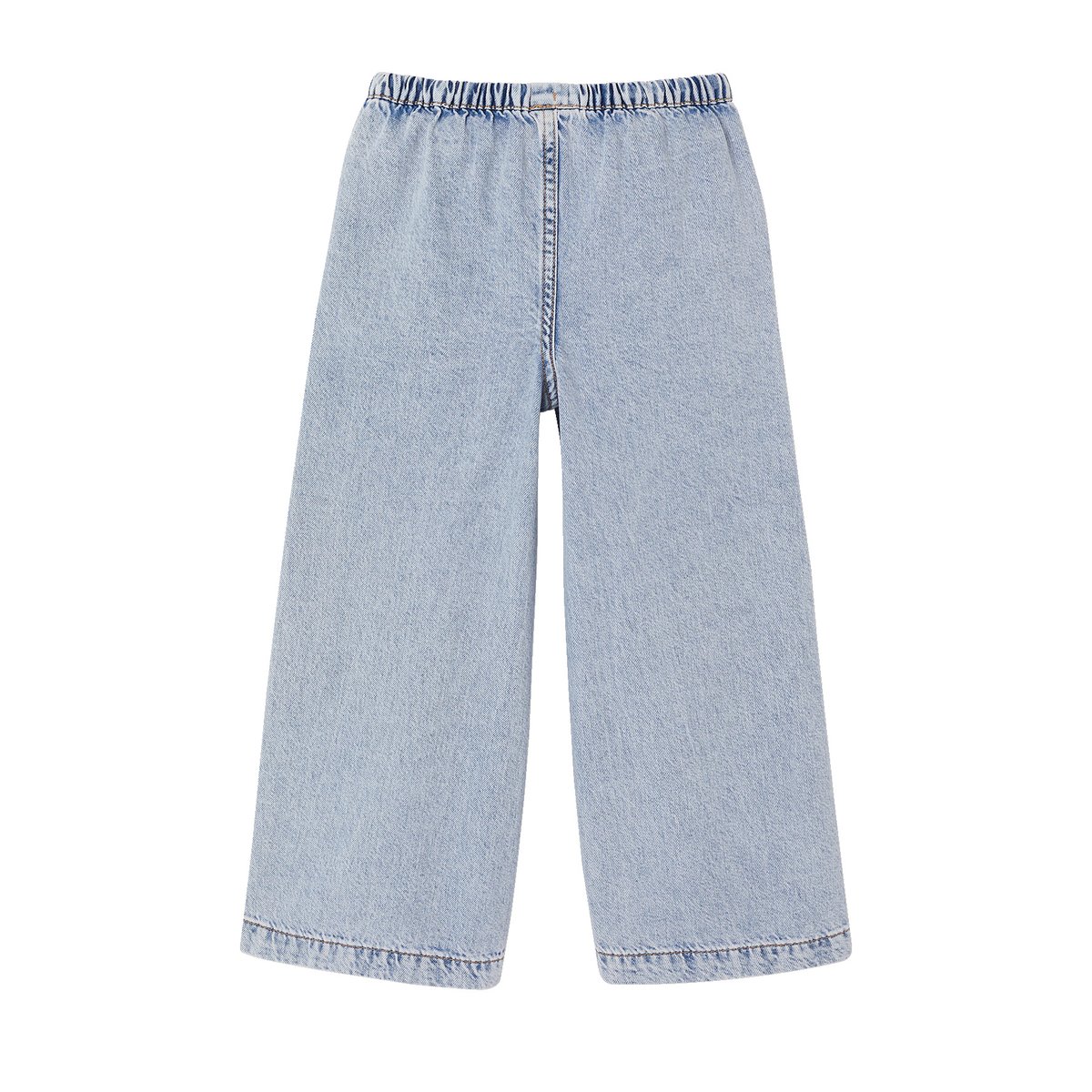 Pantalon large denim bleached, VERTBAUDET