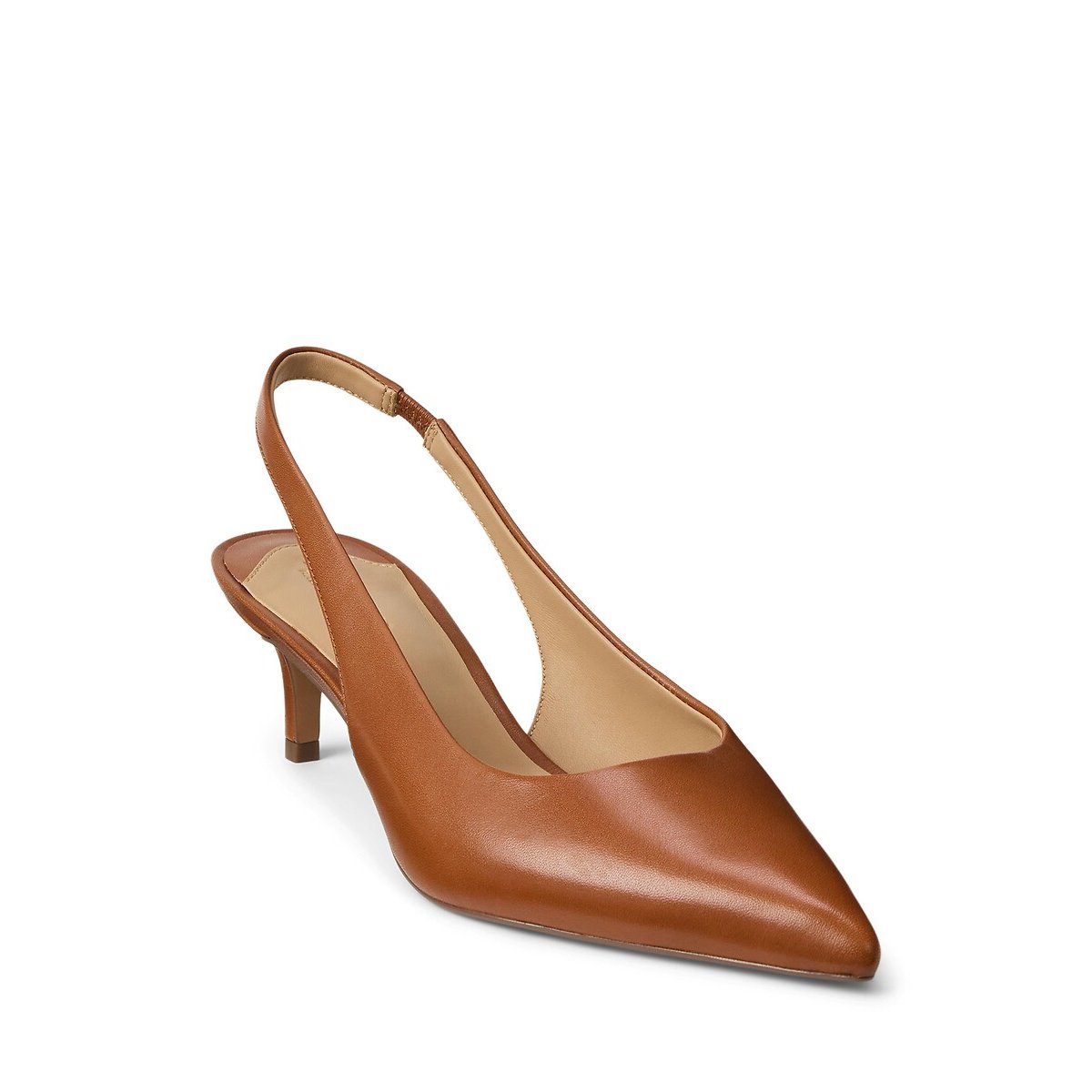 Lolah Leather Slingback Heels tan, LAUREN RALPH LAUREN