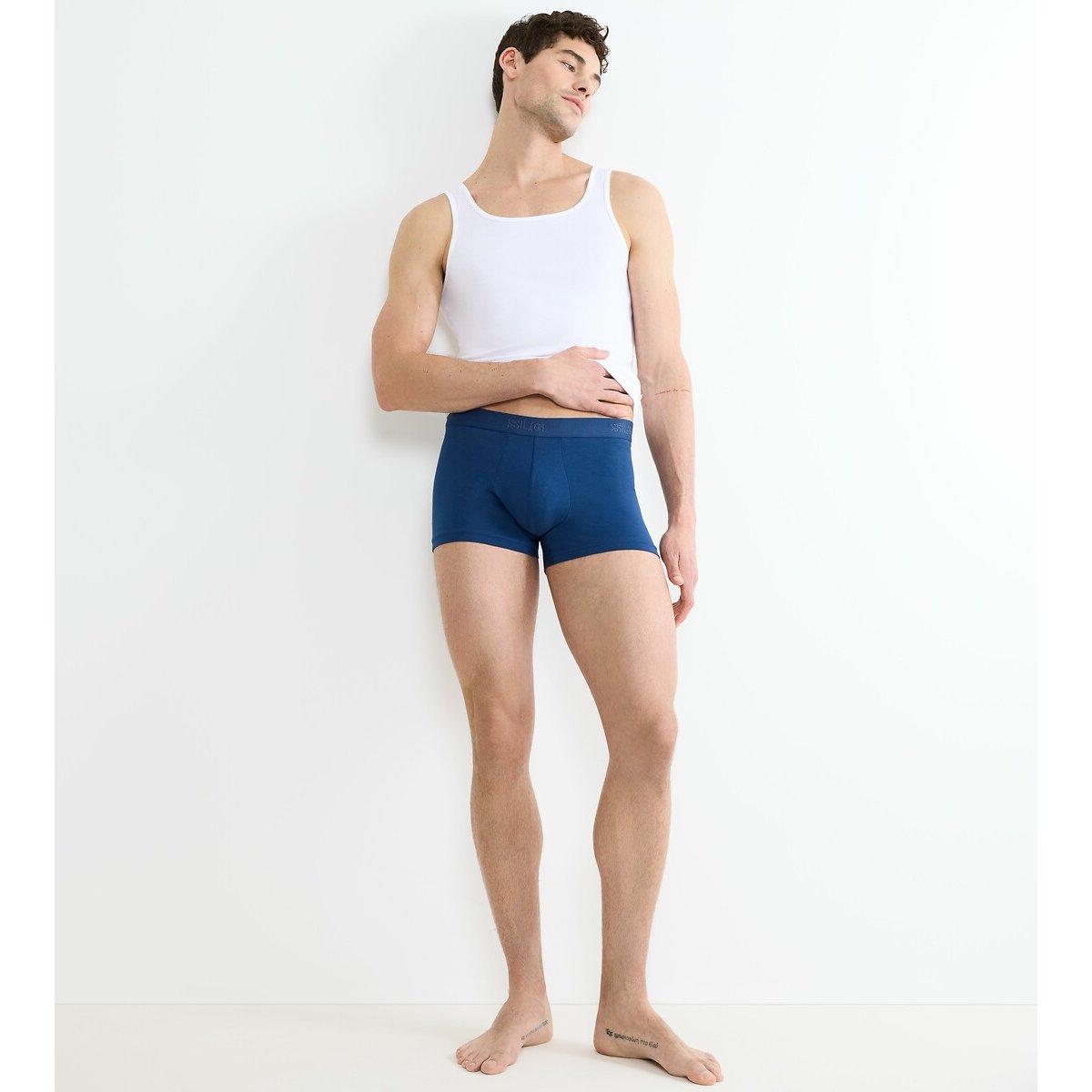 Pack of 2 SLG Base Plain Hipsters grey + navy, SLOGGI