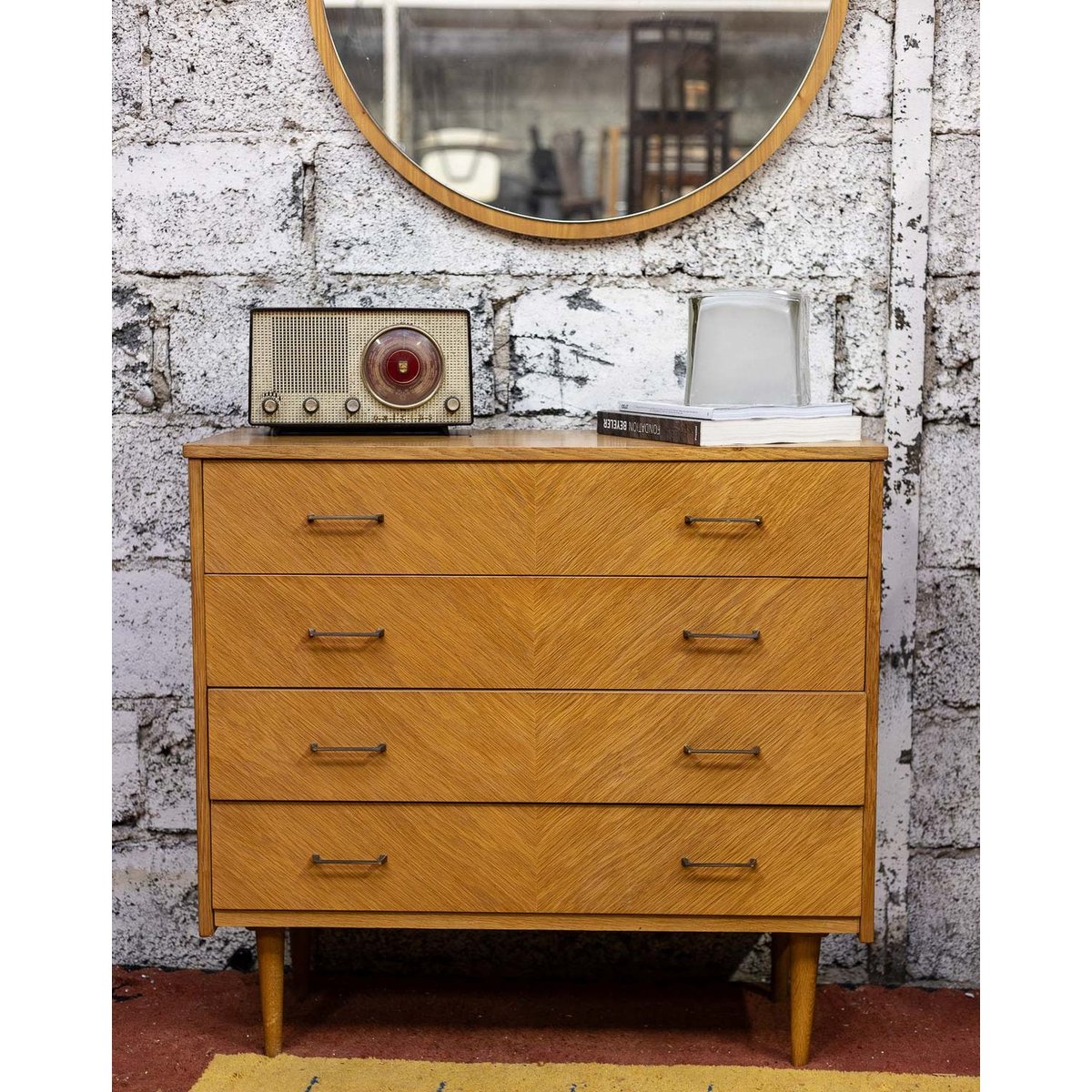 Superbe commode scandinave Olga N°1131 - Bon état bois clair, DEBONGOUT