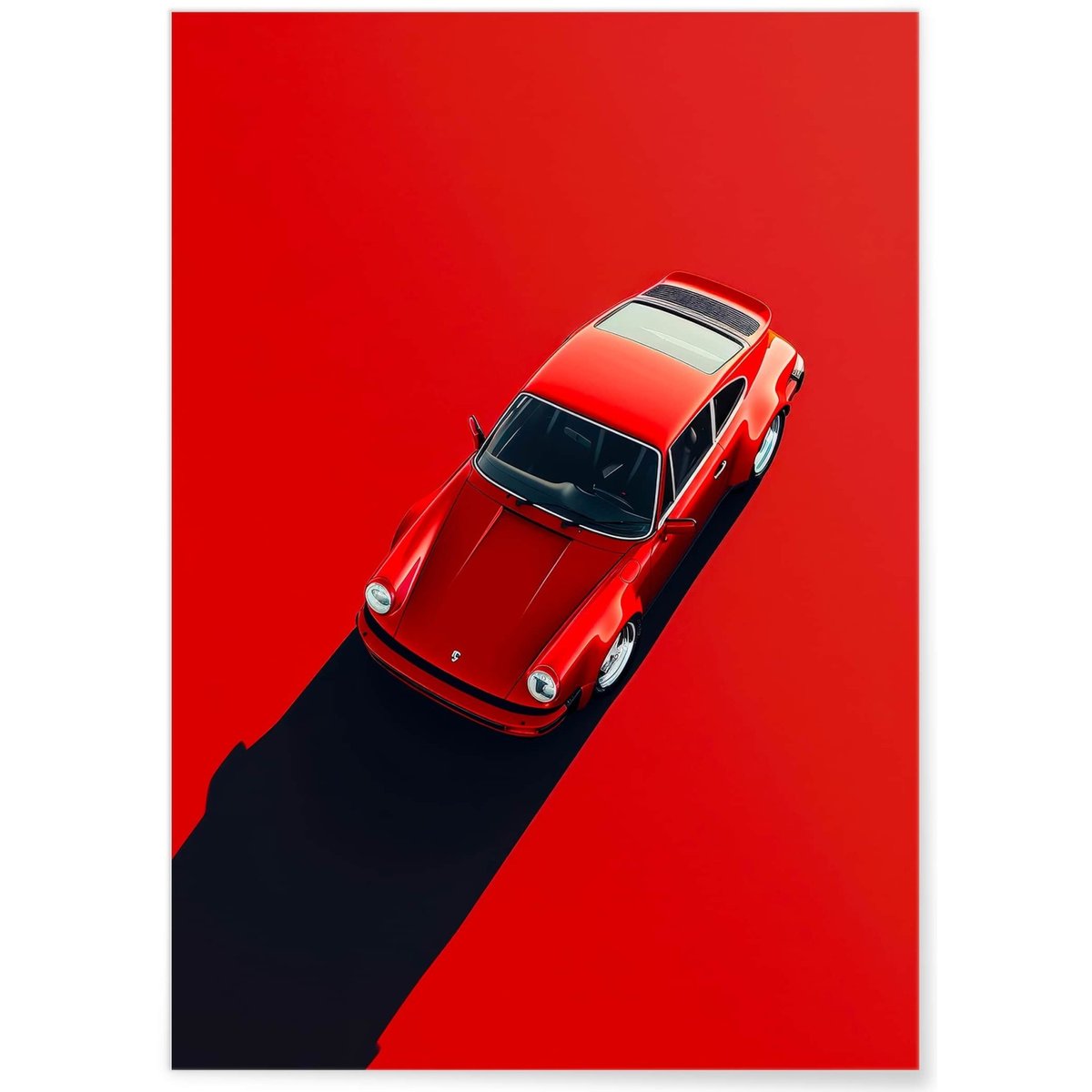 Affiche 911 rouge - Style minimaliste et élégant blanc, L'AFFICHERIE