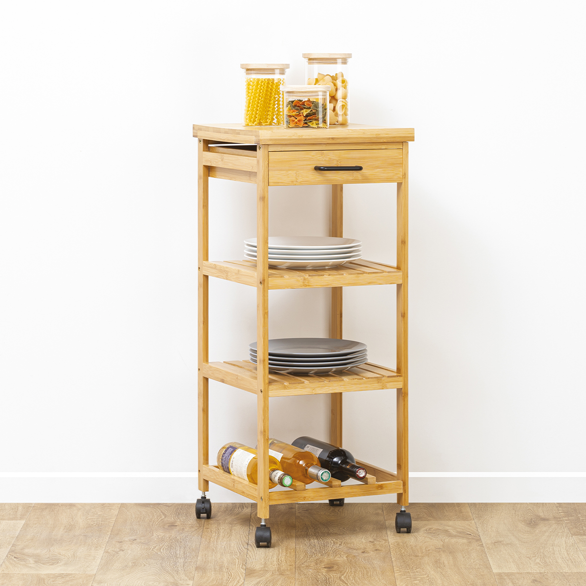 Desserte 3 niveaux LINHA beige, 5FIVE SIMPLY SMART