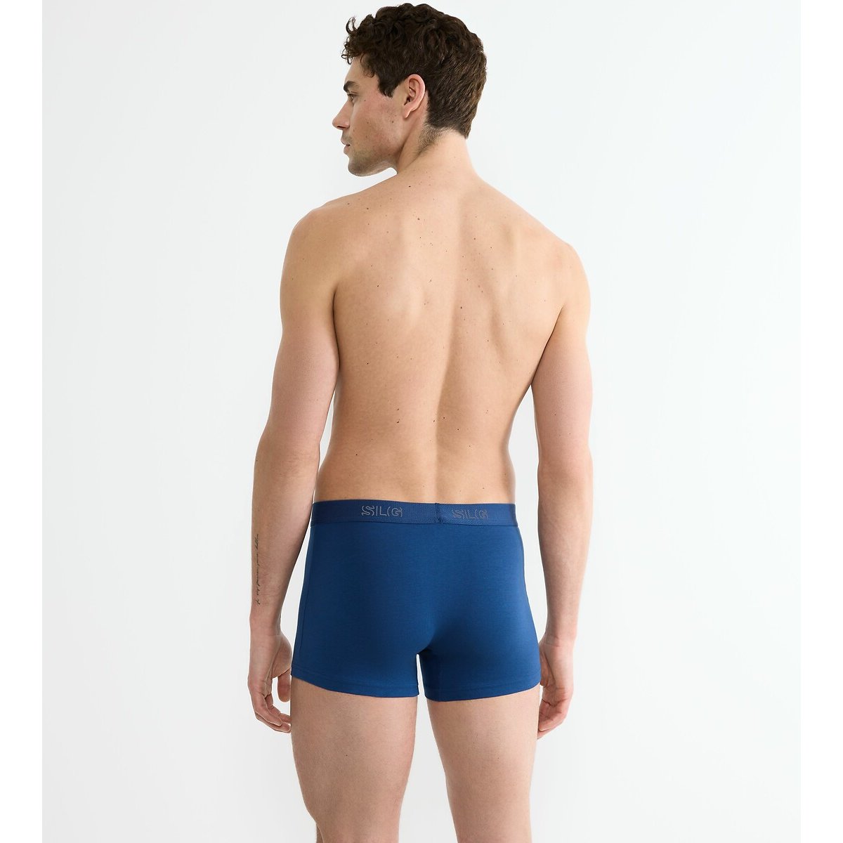Lot de 2 boxers unis, SLG BASE gris + bleu marine, SLOGGI