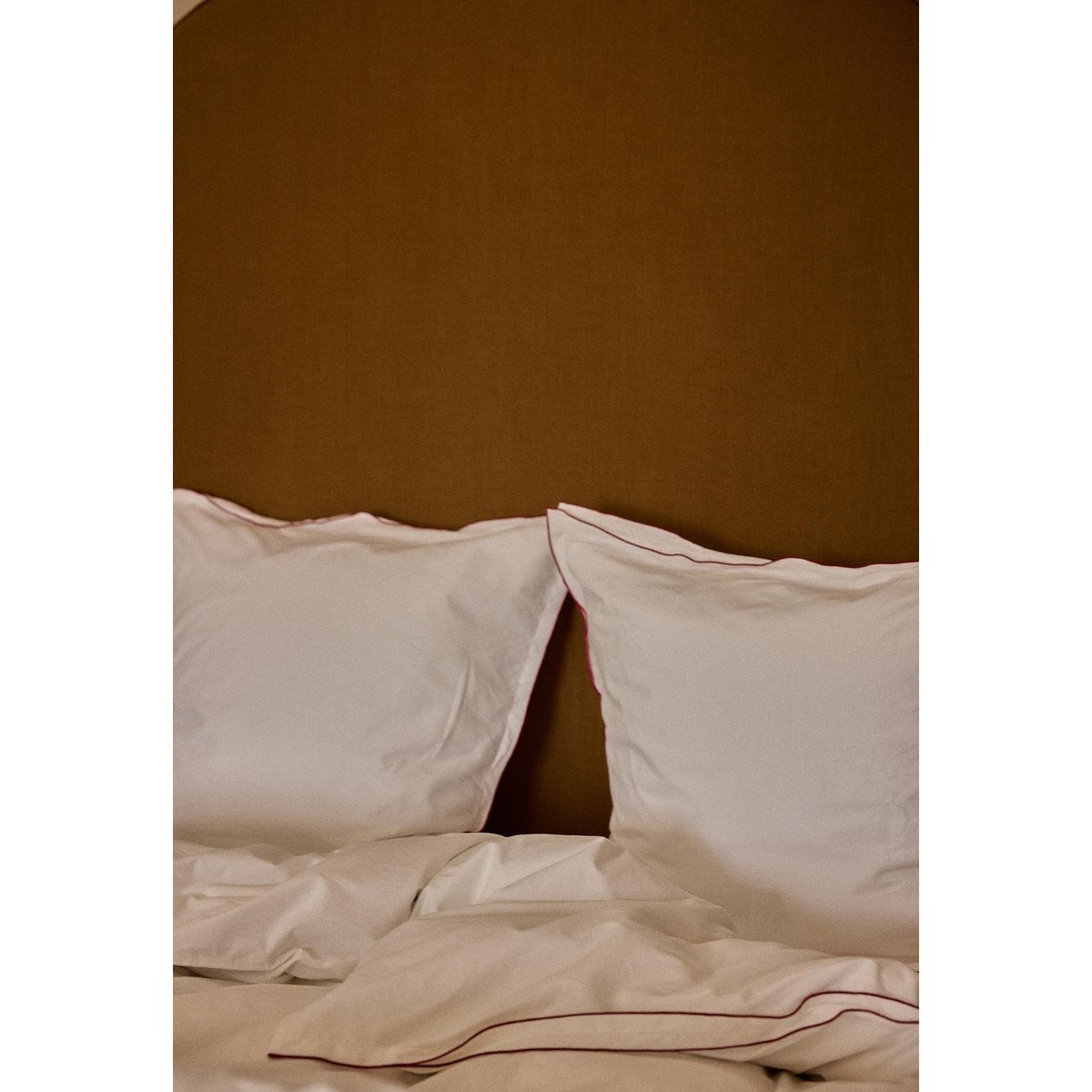 Taie d'oreiller en coton bambou blanc, GABRIELLE PARIS