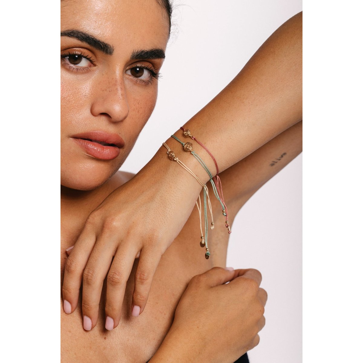 Bracelet cordon Rosa - Beige beige, YAY PARIS