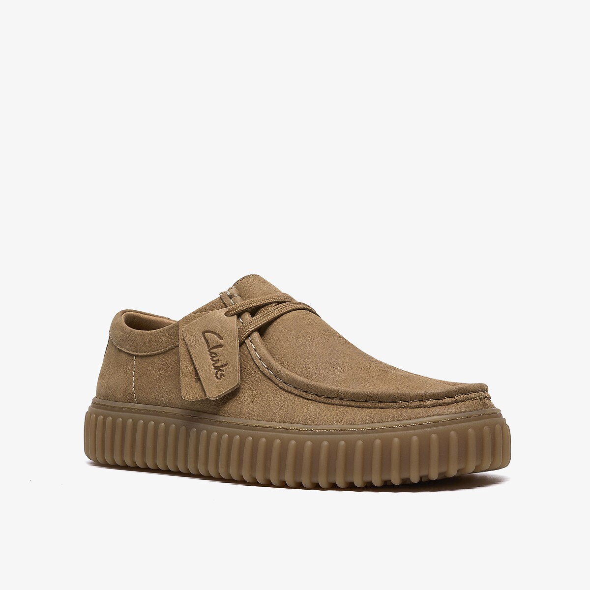 Derby in pelle scamosciata Torhill cammello, CLARKS