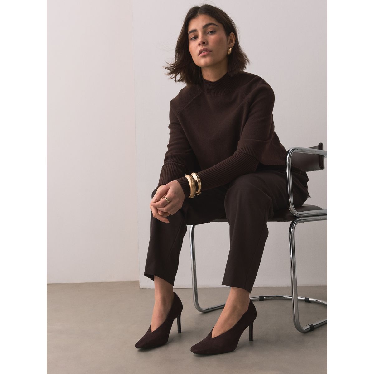 Escarpins en cuir forever comfort® cuir brun chocolat, NEXT