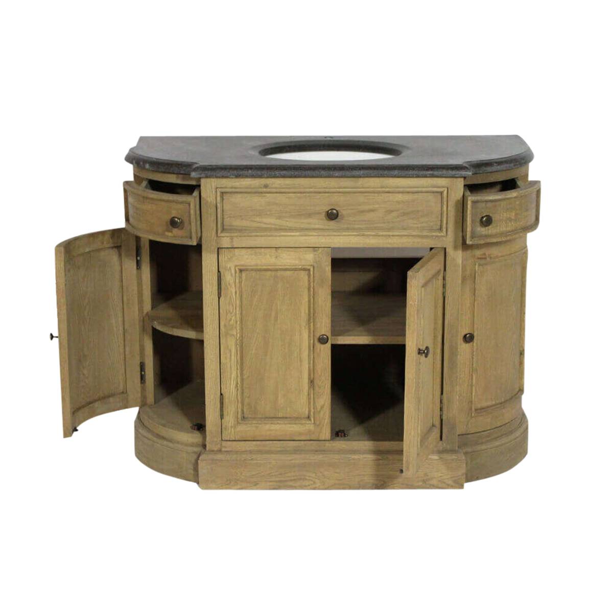 Meuble sous vasque en bois de chêne GAIA bois clair, MADE IN MEUBLES 