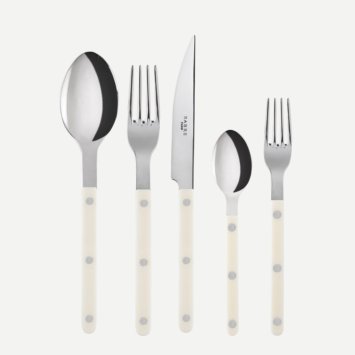 Set de 5 couverts de table, Bistrot ivoire, SABRE