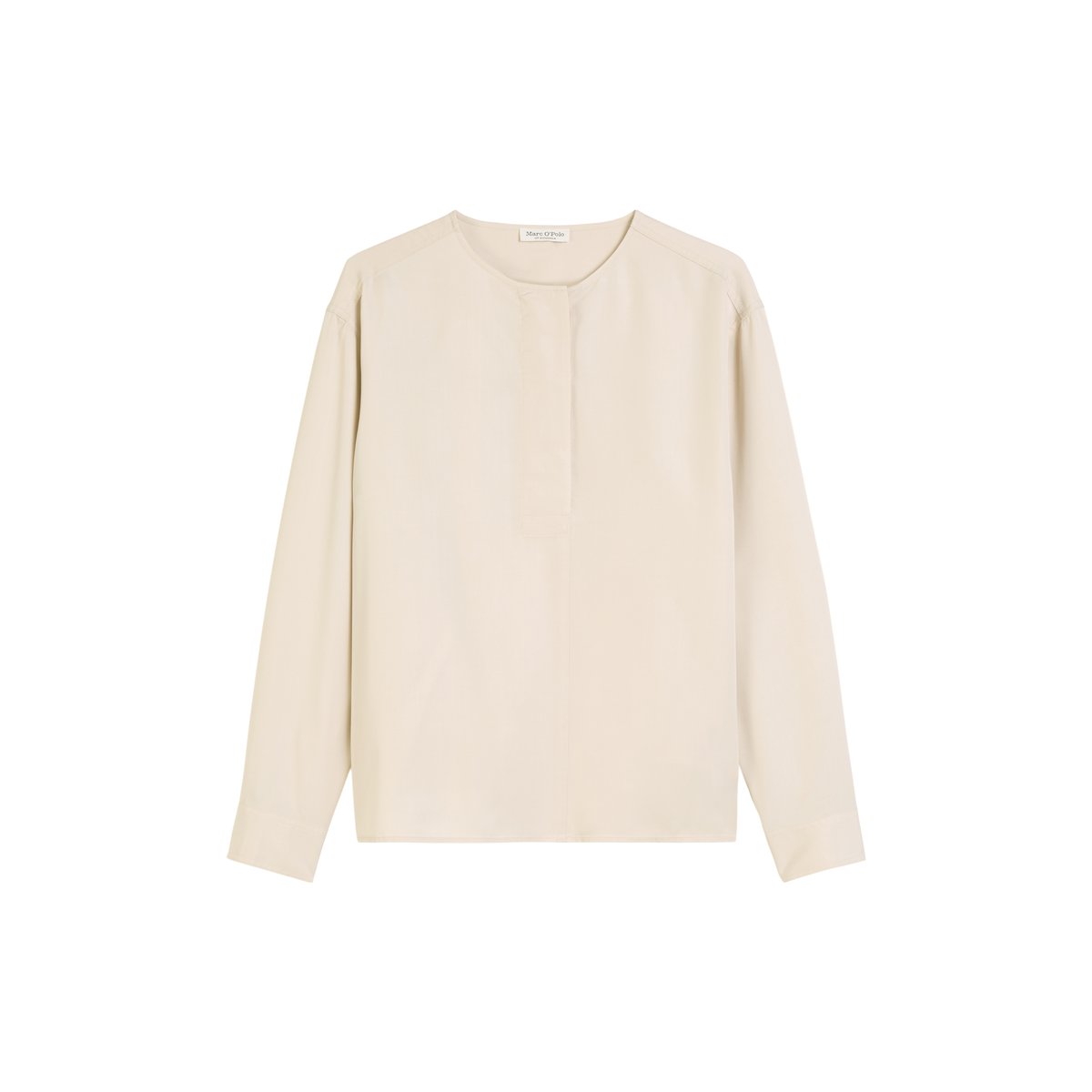 Blouse straight en TENCEL™ Lyocell beige, MARC O'POLO