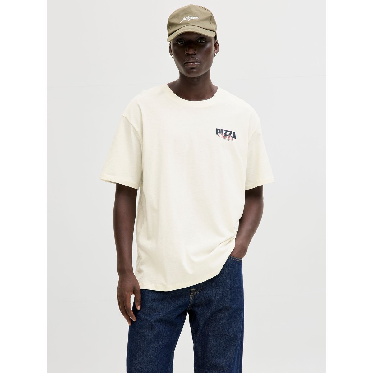 T-Shirt egret, JACK & JONES