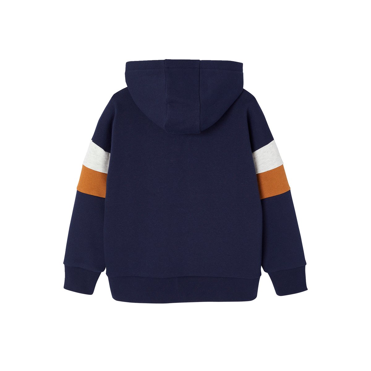 Sweat à capuche motif placé marine, VERTBAUDET