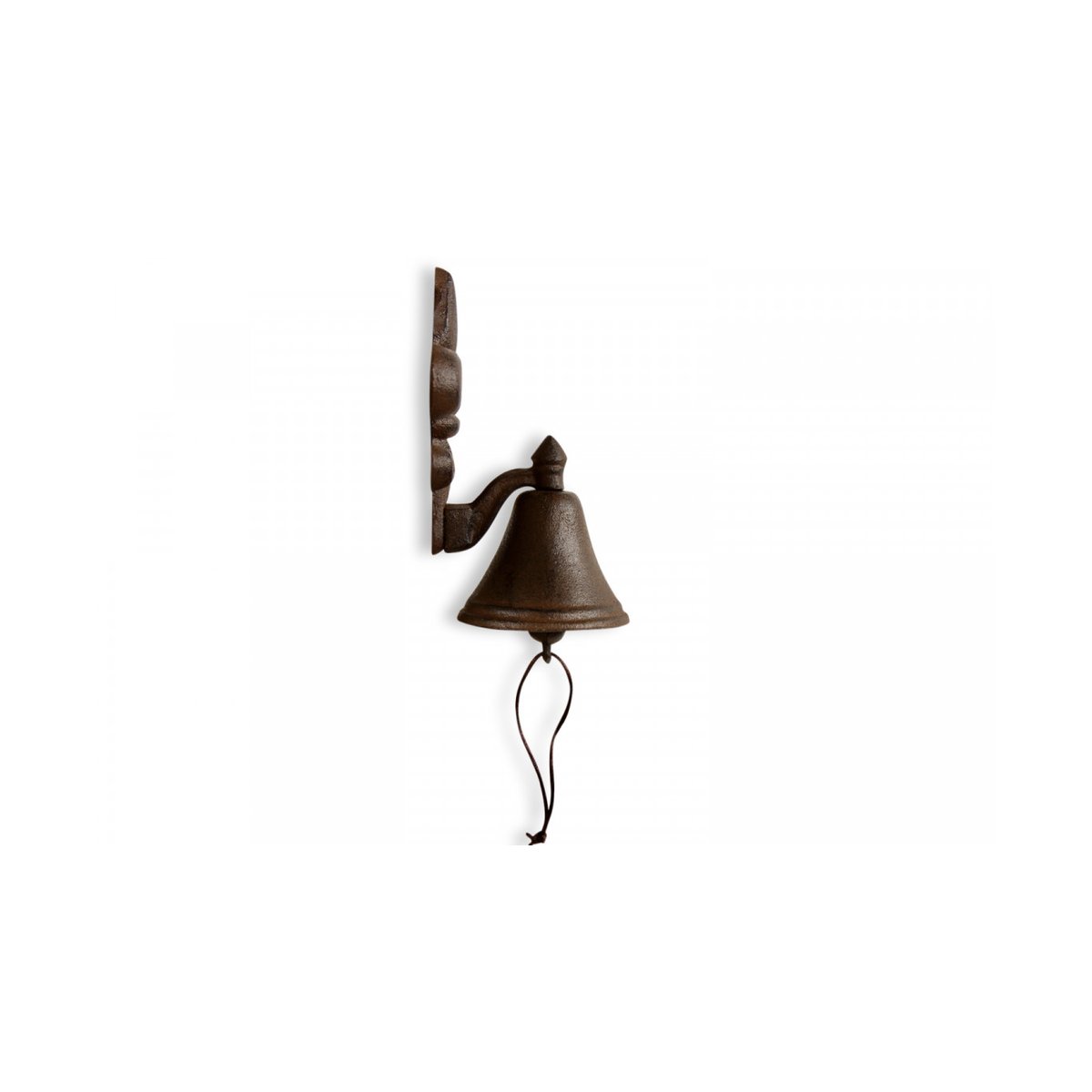 Cloche Fleur De Lys Fonte Marron 10x10.5x20.5cm marron, DECORATION D’AUTREFOIS