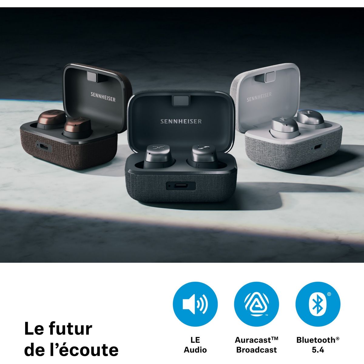 Ecouteurs Momentum True Wireless 4 Noir et Bronze noir et or, SENNHEISER