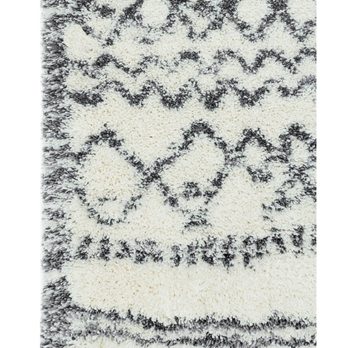 Tapis moderne style berbère DARKO blanc, NOVATREND