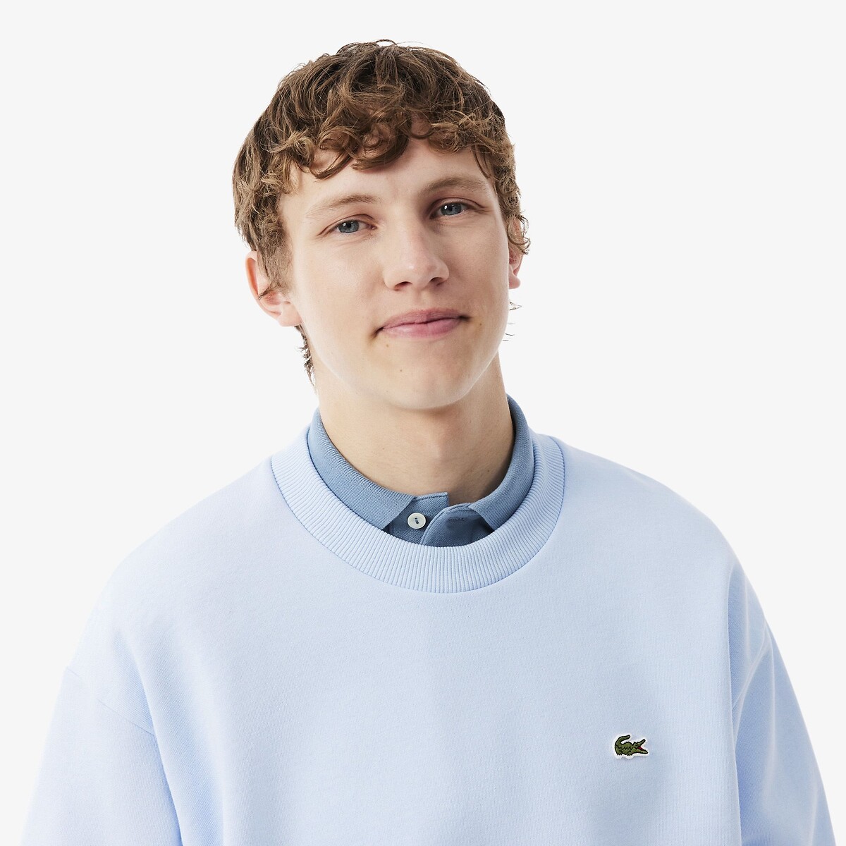 Fleece Sweatshirt light blue, LACOSTE