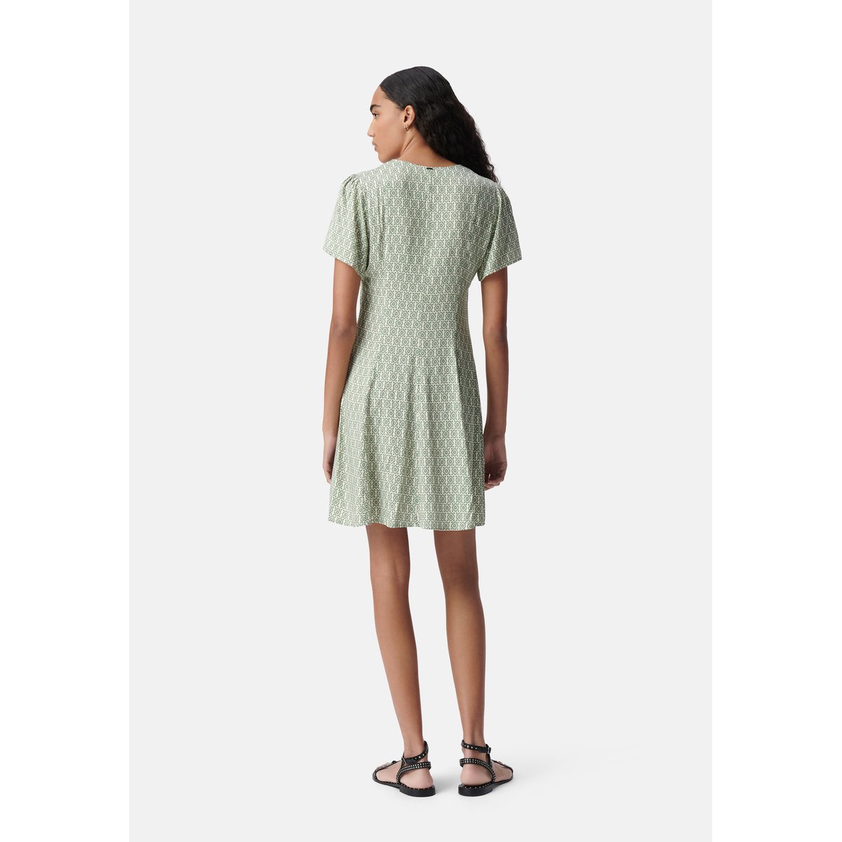 Robe en viscose ethnique blanc, IKKS