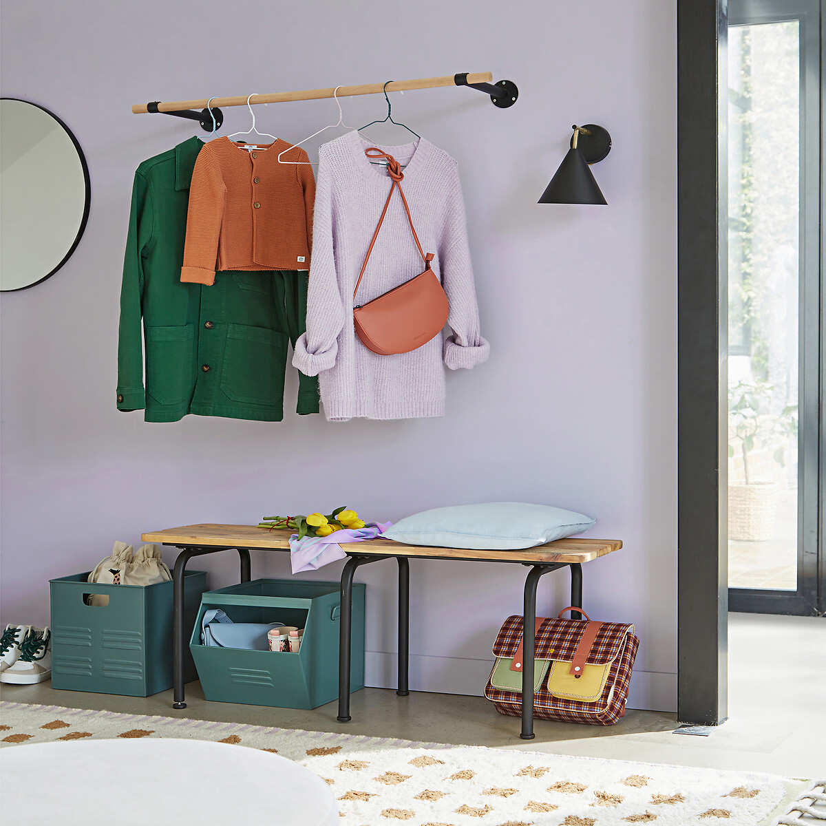 Applique orientable en métal fer, Hiba noir/laiton, LA REDOUTE INTERIEURS