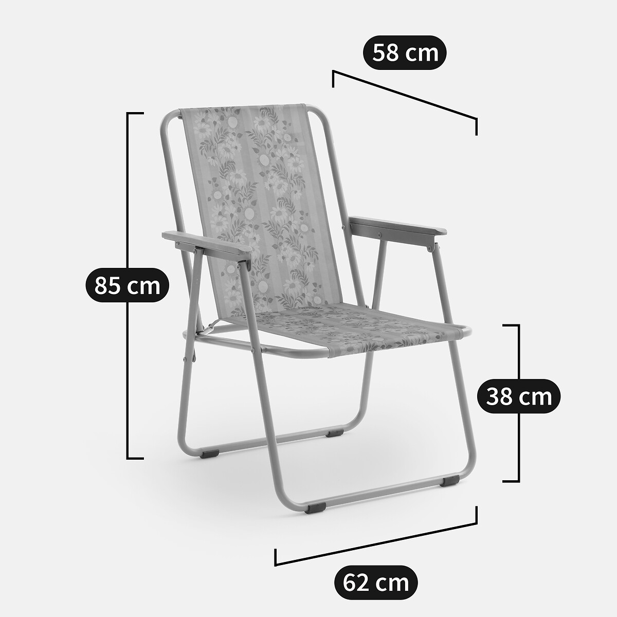 Valeria Folding Garden Chair floral print, LA REDOUTE INTERIEURS