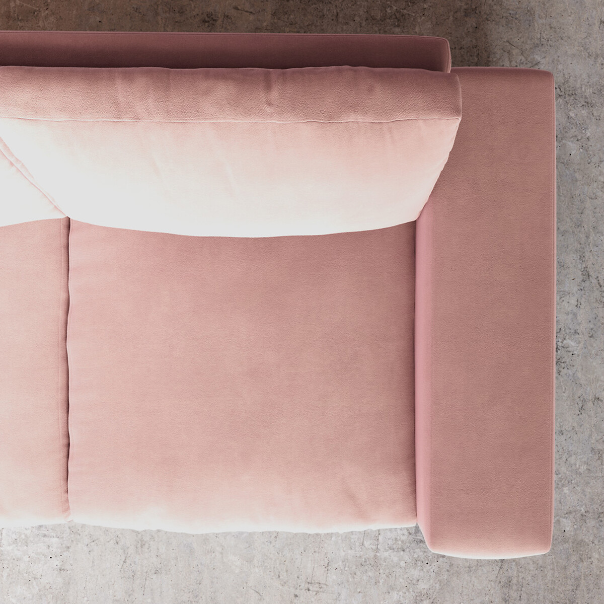 Denver Easy Velvet Corner Sofa blush pink, SWOON