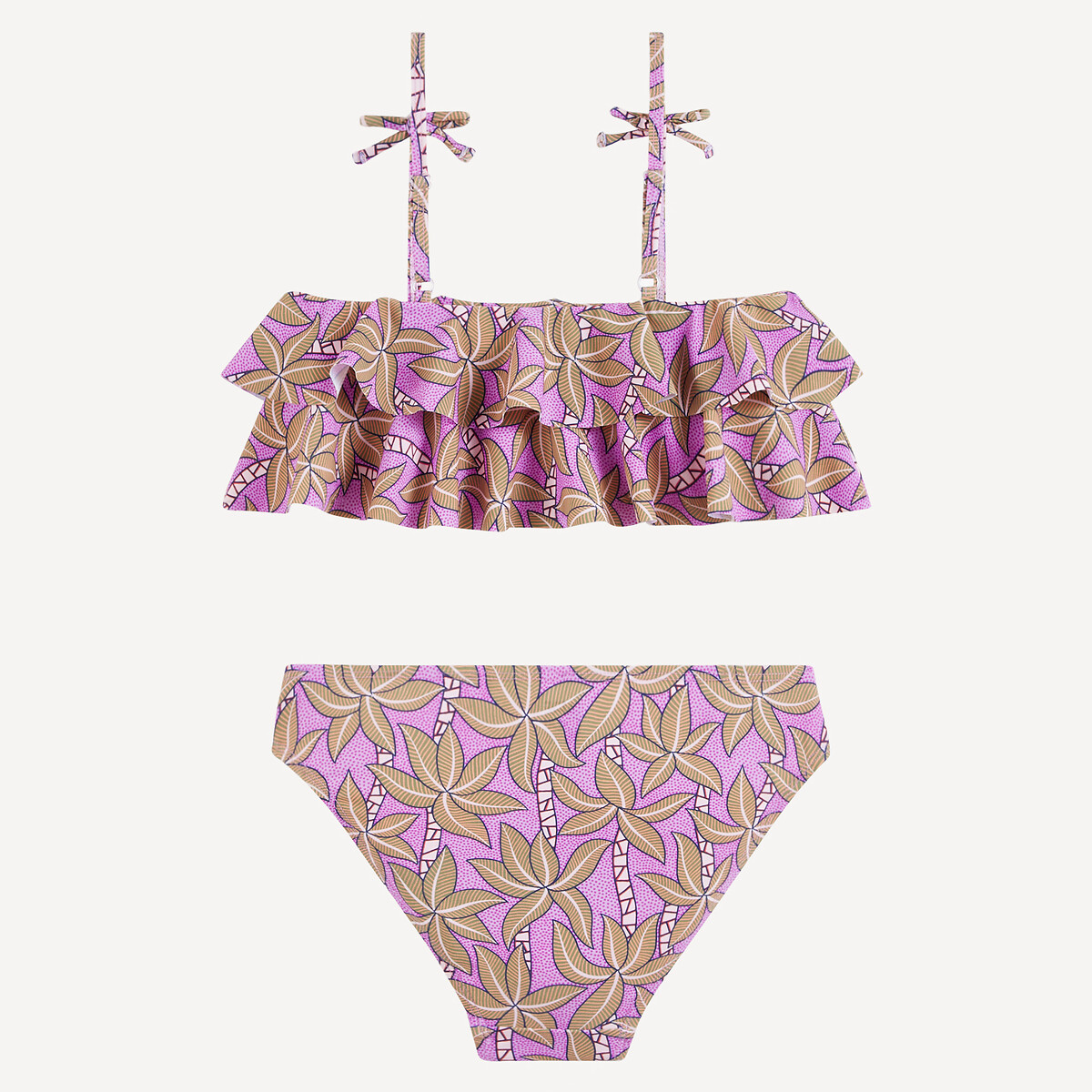 Floral Print Bikini pink print, LA REDOUTE COLLECTIONS