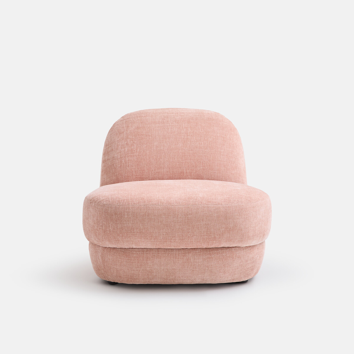 Cadeirão lounge compacto, tecido texturado, OLTO rosa, LA REDOUTE INTERIEURS