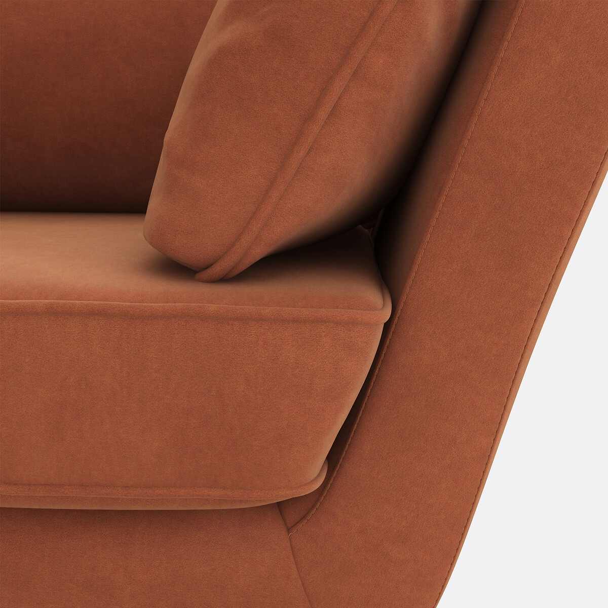 Fauteuil velours Topim tabac, LA REDOUTE INTERIEURS