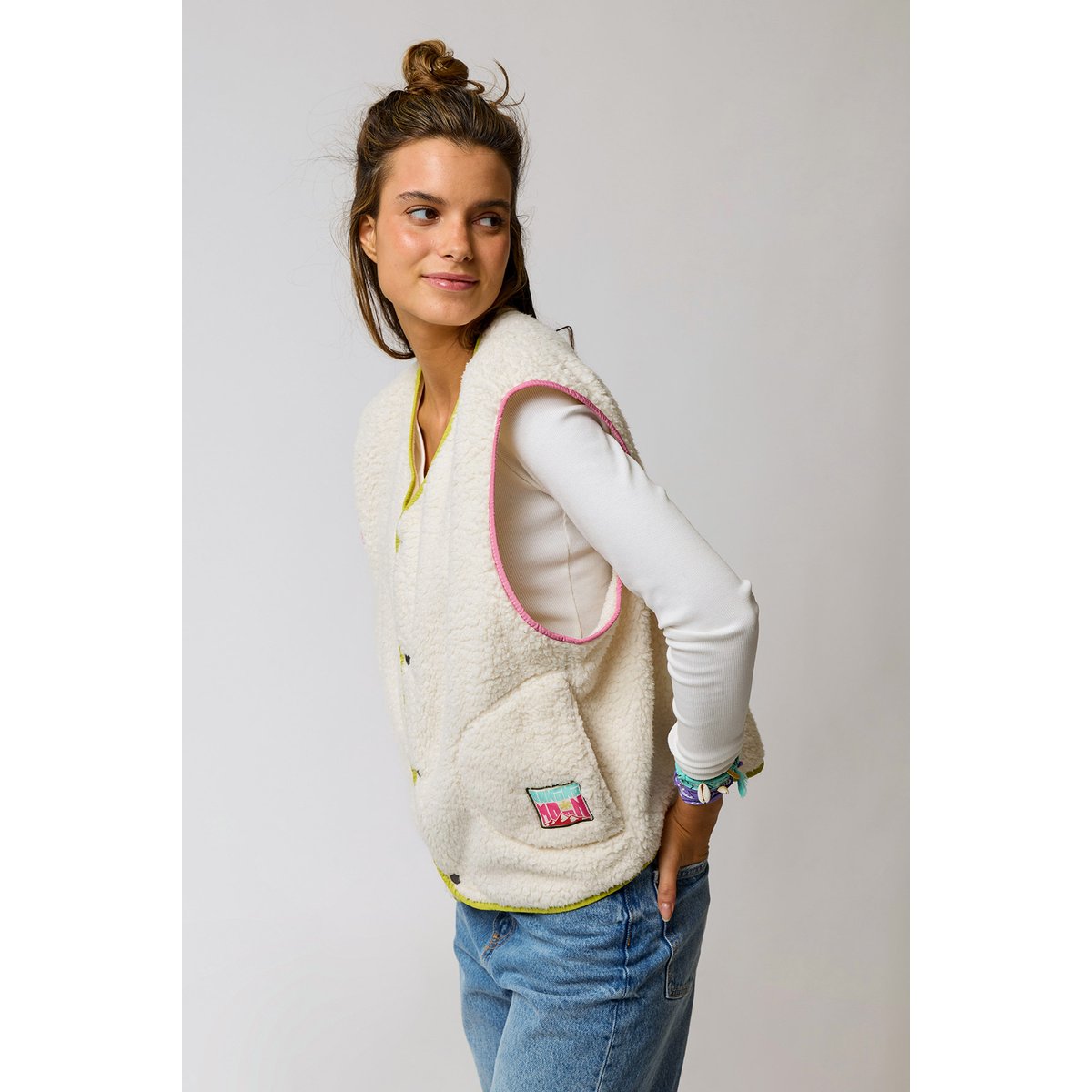 Gilet Yaqui - WINTU ecru, BANANA MOON