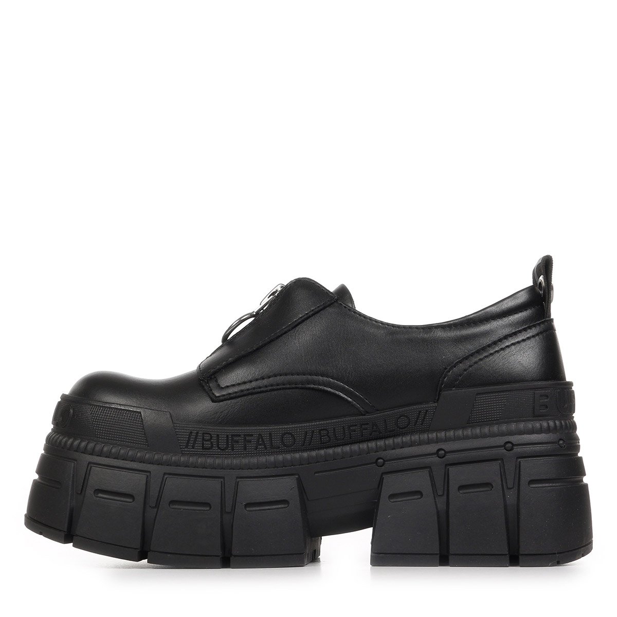 Mocassins GOSPHER FRONT ZIP LO black, BUFFALO