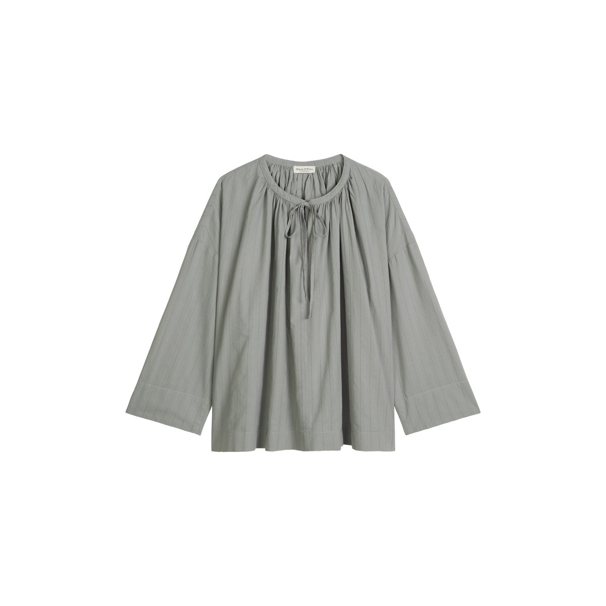 Tunique relaxed en voile de coton avec une fine broderie ajourée gris, MARC O'POLO
