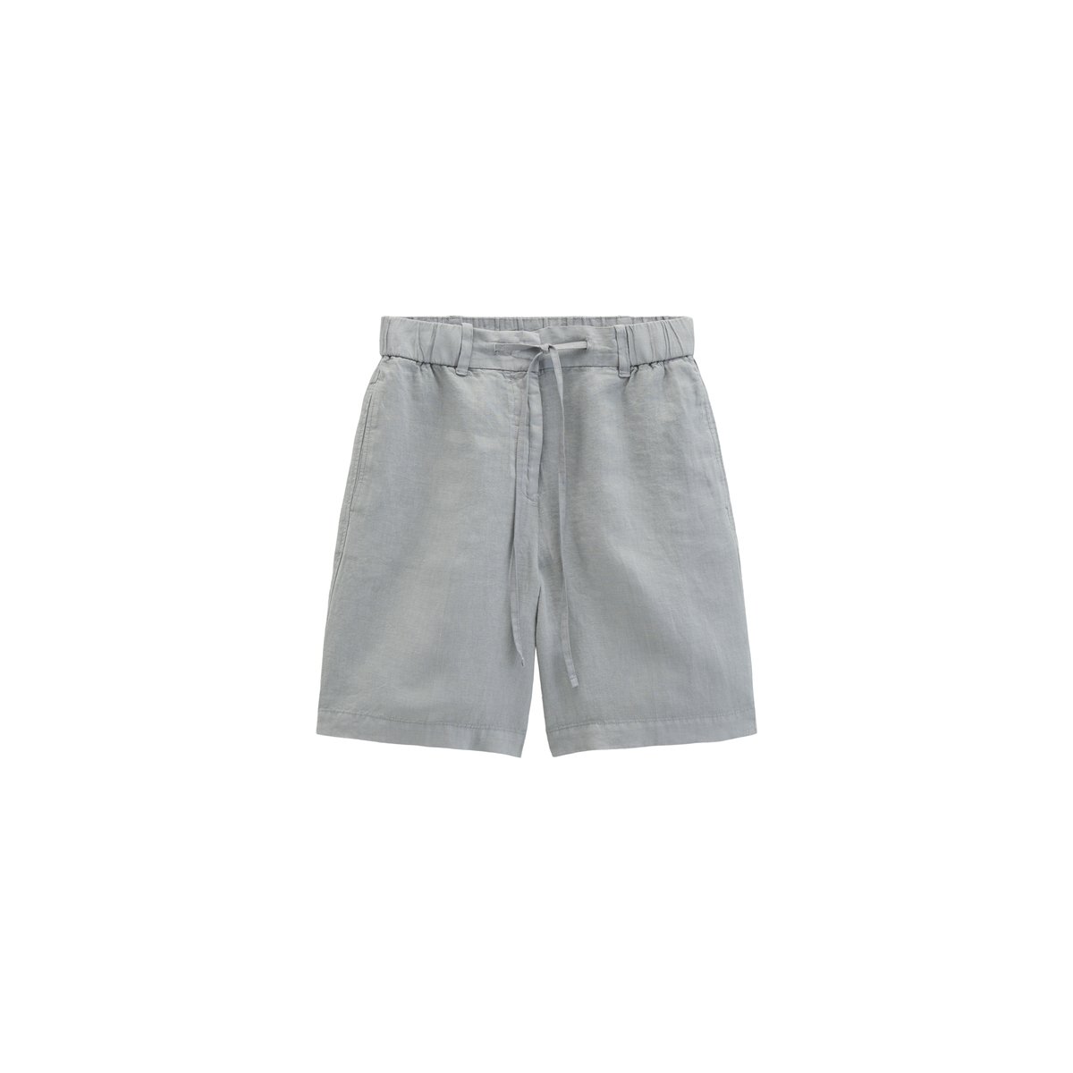 Short en lin relaxed avec ceinture élastique gris, MARC O'POLO